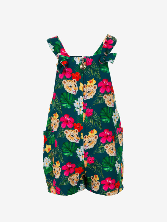 Picture of JH4600 GIRLS FLOWERY DUNGAREE